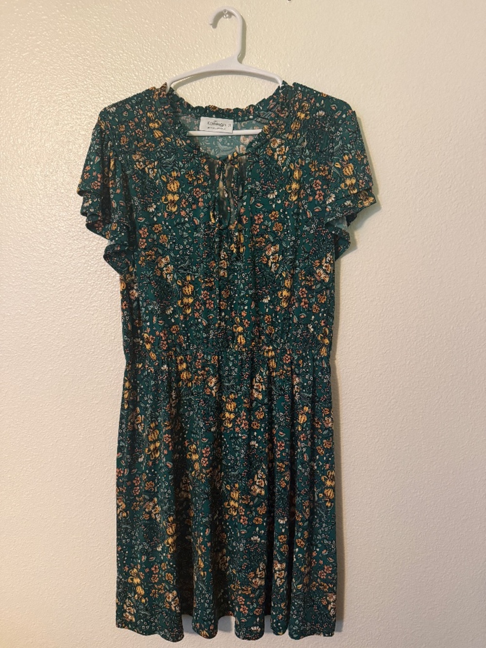 Genesis Knit Floral Tie Neck Dress